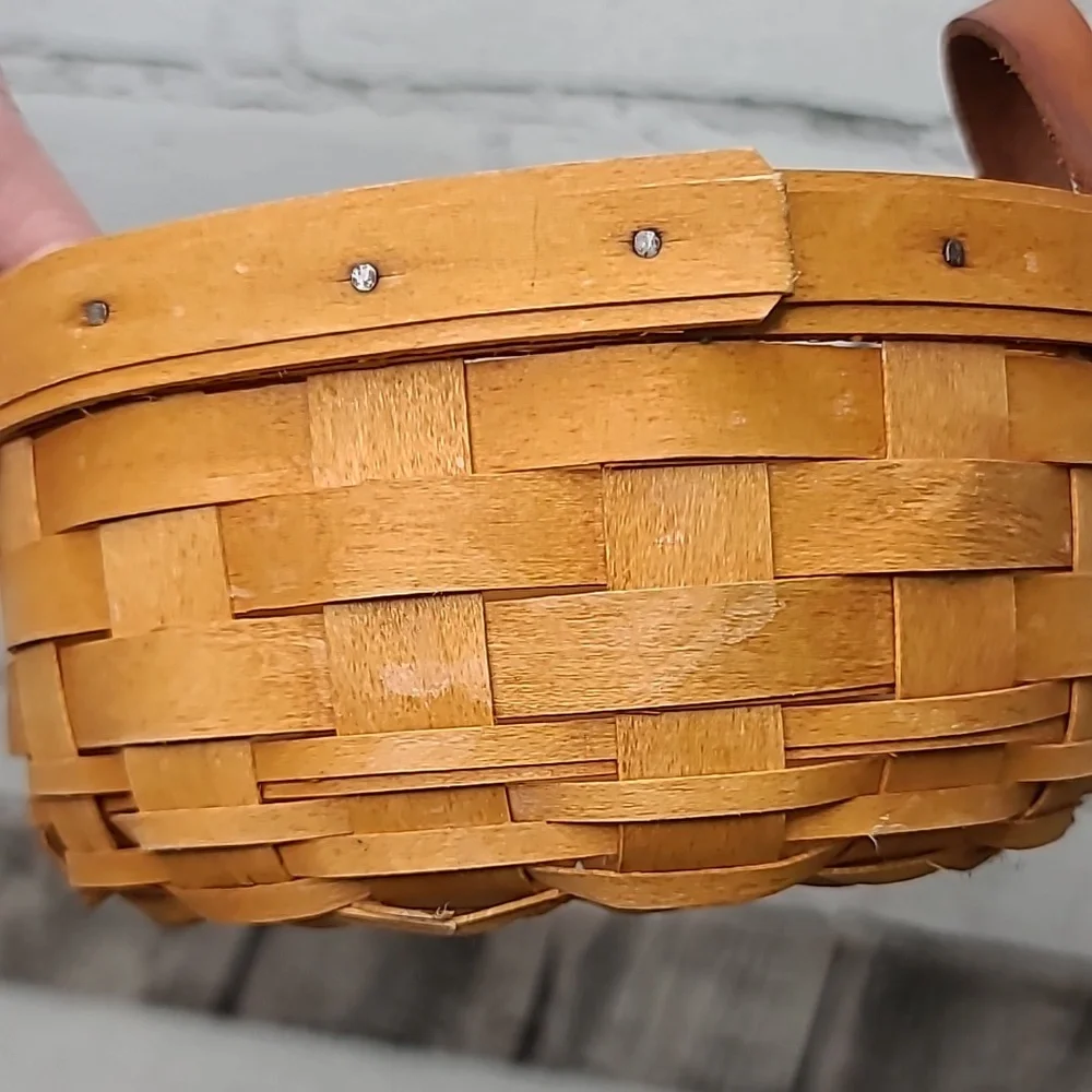 Longaberger Vintage 1999 Classic Button Basket 15407 with Liner & Insert